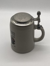 Bierkrug mit Deckel,grau,Bahnbetriebswerk Bamberg,Motiv Diesellok 1984,Höhe 14cm
