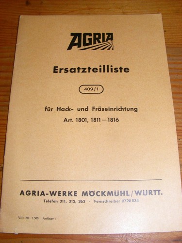 Agria 1800 hackwerkzeug - agria,