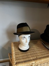 Mayser Herrenhut aus Haarfilz – Vintage Fedora / Homburg, 1950er