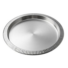 Edelstahl Tablett rund ca 35cm