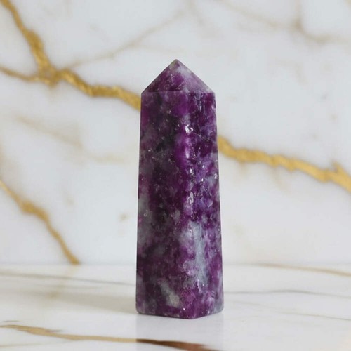 Lepidolith obelisk 9cm - obelisk,