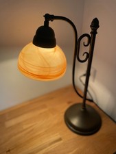 Tischlampe Nachttischlampe Alabaster WOFI LEUCHTEN sehr guter Zustand SELTEN