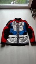 Alpinestars V2 Drystar Honda Motorrad-Jacke  Farbe: Grau/Rot/Blau Größe L