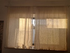 4x Boho Leinen Vorhang