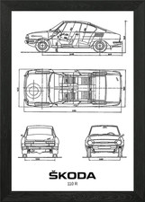 Brandneu Skoda 110 R Gerahmtes