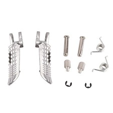 Silber Vorne Fußraste Fußstütze Pedale für Suzuki GSXR600 750 1000 2001-2014 02