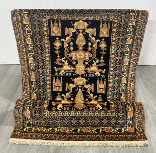 Afghan perserteppich 138 x - 138,