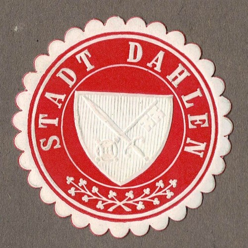 Siegelmarke sachsen stadt - sachsen:,