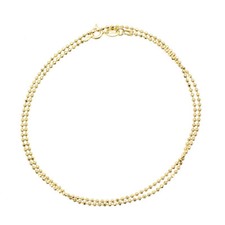 DUR Schmuck geschliffene Kugelkette Silber 925/- vergoldet (K2190)