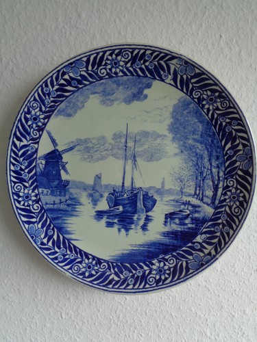 Wandteller boch delfts blauw - delfts,
