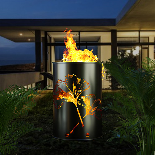 Feuertonne ginkoblatt - feuertonne, |