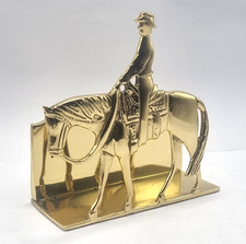 Toller Messing Servietten Ständer Brief Halter  Western Pferd Design Antik Stil