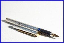 Pierre Cardin by AURORA Füller 925 Silber, Blau, Gold mit MEDIUM 18C Gold Feder