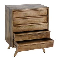 B-Ware Highboard MCW-L96, Kommode Schubladen Massiv-Holz Mango 81x65x43cm