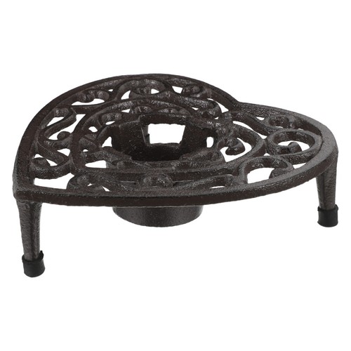 Grey cast iron tripod teapot - grey,