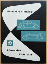 Volkswagen Betriebsanleitung VW Käfer Limousine Cabriolet Typ 1, 1959, neuwertig
