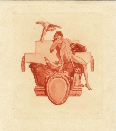 Exlibris bookplate - exlibris,