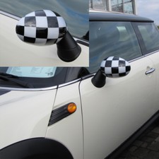 SPIEGELKAPPEN CHECKERED FLAG FÜR MINI ONE COOPER R55 R56 R57 R60 Countryman 