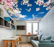 3D Tolle Blumen H1913 Decke