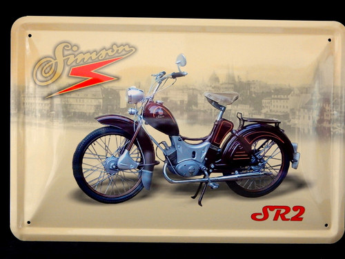 Blechschild moped ddr - blechschild,