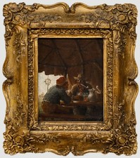 Ölmalerei Aus Dem 19. Jahrhundert - Wirtshausszene