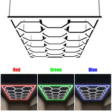 14x Hexagon LED Lampe Röhren Werkstatt Garage Wand Decken Leuchte Beleuchtung DE