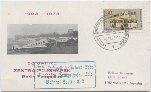 Bund 1973 sonderbeleg 50 - sonderbeleg, "50
