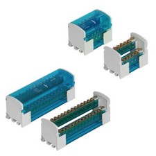 Verbindungsklemme Verteilerblock 2-reihig Schraubklemme für Hutschiene TH35