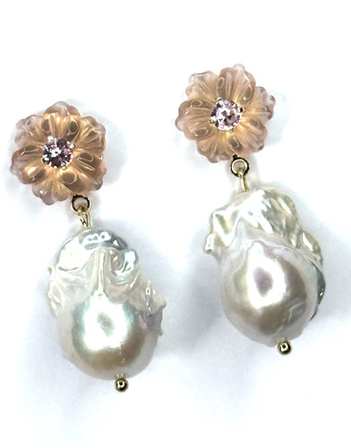 Ohrringe ohrstecker chalcedon - ohrringe,