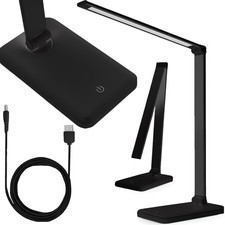 Schreibtischlampe LED Tischlampe Nachttischlampe Augenfreundliche Schwarz Retoo