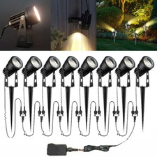 Gartenbeleuchtung 6/8er Set LED Gartenstrahler mit Erdspieß Strom Gartenleuchten