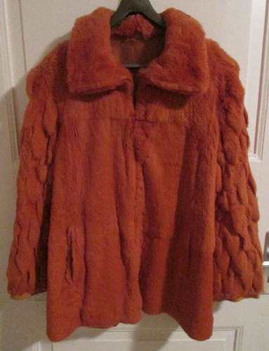 Pelzjacke rot braun - , kaninchen