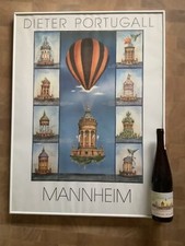 Dieter Portugall Mannheim Lithographie hinter Plexiglas gerahmt