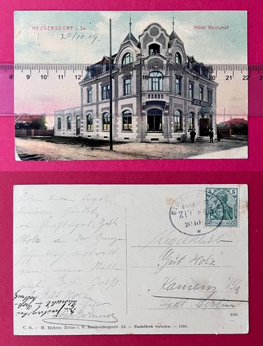 Neugersdorf 1908 hotel - ak,