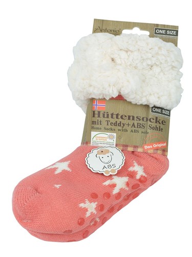 Hüttensocken sterne lachs - hüttensocken,