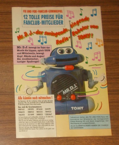 Seltene werbung tomy robots - werbung,