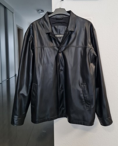 Schwarze herren lederjacke xxl - schwarze,
