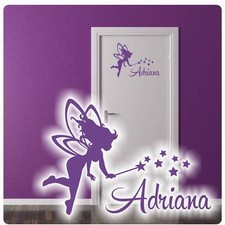 Türaufkleber Elfe Fee Name Wandaufkleber Tür Aufkleber Sticker Mädchen T336 