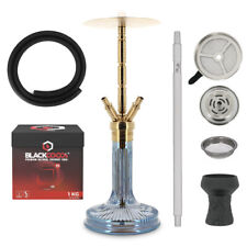 WD Hookah - Edelstahl Shisha X40G-4 - Komplettset mit Schlauch Mundstück Kohle