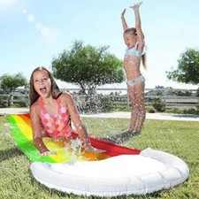 Aufblasbare Gartenspiel Wasserrutsche Familien Sommer Outdoor Spaß Kinder