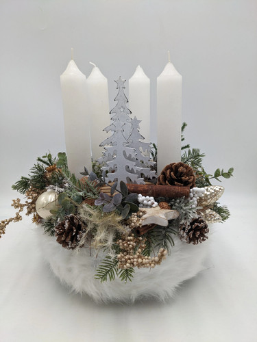 Adventskranz kugel stern - adventskranz,