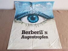 alte Plastiktüte Berberil Augentropfen  40 cm x 48,5 cm Tasche Bag Tüte Sammler