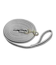 Longe Griffy, Longierleine extra weich und griffig ca. 8 m lang - grau-schwarz