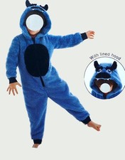 Jungen-Overall Gr. 86/92/98/104/110/116 in Blau Fleece Jumpsuit RPW