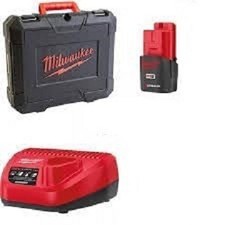 Milwaukee M12 Starter-Set 2,0Ah./12V.+Ladegerät M12C+Werkzeugkoffer M12 BDD/BPD