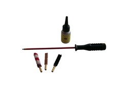 Set Putzstock Kurzwaffe mit Bronzebürste Wollwischer Waffenöl Durchmesser 5 mm