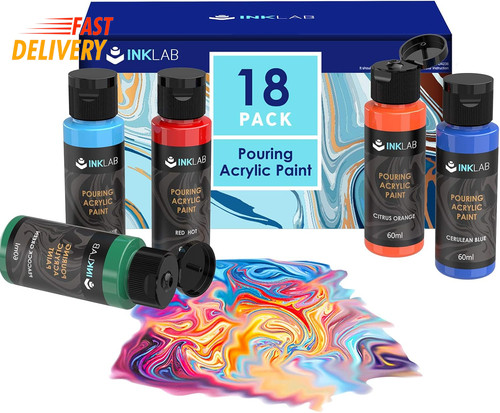 Pouring acrylfarben set - acrylfarben, 18
