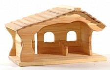 Ostheimer 5550113 Stall Weihnachtskrippe natur aus Holz vom Fachhändler