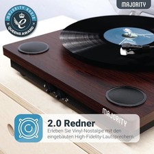 Plattenspieler Aufnahme auf USB Stick, eing. Lautsprecher, Majority Moto,GEPRÜFT