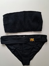 Bandeau Bikini Set von Rainbow Bonprix Größe 44 Crinkle schwarz  sexy bequem